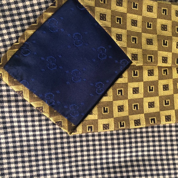 🥁🥁Men’s vintage Gucci necktie. Gold. EUC. BEAUTIFUL. RSRE - Picture 6 of 12